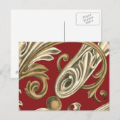 Elegant botanische motif met tangebloed briefkaart (Voorkant / Achterkant)