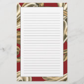 Elegant botanische motif met tangebloed briefpapier (Voorkant)