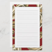 Elegant botanische motif met tangebloed briefpapier (Voorkant / Achterkant)