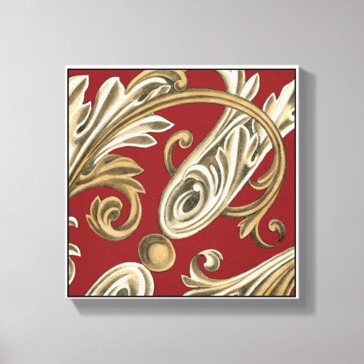 Elegant botanische motif met tangebloed canvas afdruk (Voorkant)
