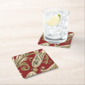 Elegant botanische motif met tangebloed kartonnen onderzetters (Insitu)