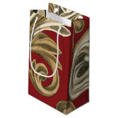 Elegant botanische motif met tangebloed klein cadeauzakje (Achterkant Gekanteld)