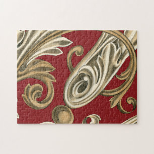 Elegant botanische motif met tangebloed legpuzzel