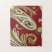 Elegant botanische motif met tangebloed legpuzzel (Verticaal)