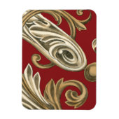 Elegant botanische motif met tangebloed magneet (Verticaal)