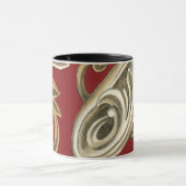 Elegant botanische motif met tangebloed mok (Midden)