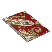 Elegant botanische motif met tangebloed notitieboek (Rechterzijde)