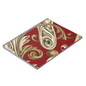 Elegant botanische motif met tangebloed notitieboek (Linkerzijde)