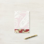 Elegant botanische motif met tangebloed post-it® notes (Op bureau)