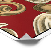 Elegant botanische motif met tangebloed poster (Hoek)