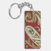 Elegant botanische motif met tangebloed sleutelhanger (Voorkant Links)