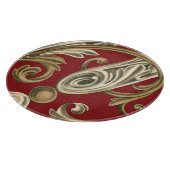 Elegant botanische motif met tangebloed snijplank (Hoek)