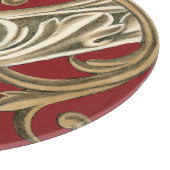 Elegant botanische motif met tangebloed snijplank (Hoek)