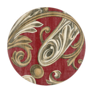 Elegant botanische motif met tangebloed snijplank