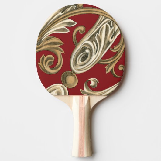 Elegant botanische motif met tangebloed tafeltennisbatje (Voorkant)