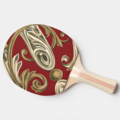 Elegant botanische motif met tangebloed tafeltennisbatje (Zijkant)