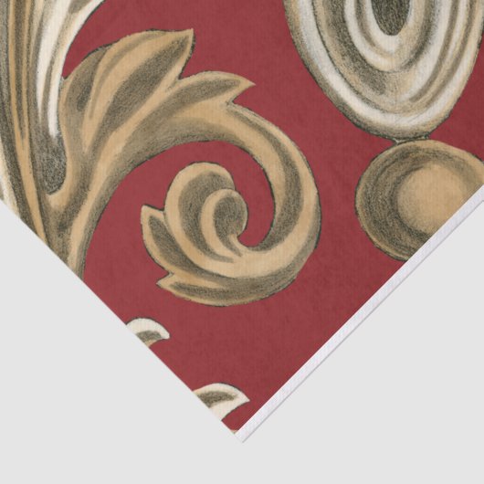 Elegant botanische motif met tangebloed tissuepapier (Detail)