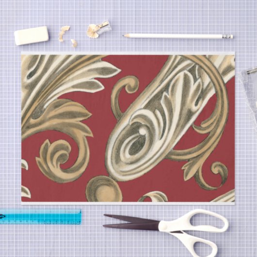 Elegant botanische motif met tangebloed tissuepapier (Craft)