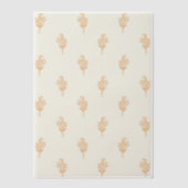 Elegant Botanische Perzik Bloemenpatroon Vellum Uitnodigingen (Voorkant)