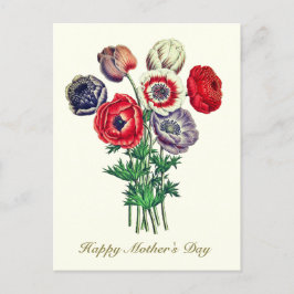 Elegant  Botanische Poppy Anemone Briefkaart
