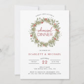 Elegant Botanische repetitie Inwendige uitnodiging (Voorkant)