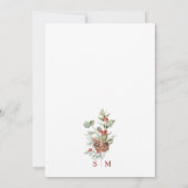 Elegant Botanische repetitie Inwendige uitnodiging (Achterkant)