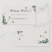 Elegant Botanische Roze Blossom Information Enclos Informatiekaartje (Voorkant / Achterkant)