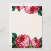 Elegant botanische roze Waterverf bruiloft Kaart (Achterkant)