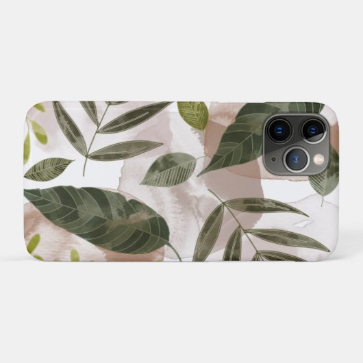 Elegant Botanische Safari Leaves Case-Mate iPhone Case (Achterkant (horizontaal))
