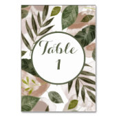 Elegant Botanische Safari Leaves Kaart (Achterkant)