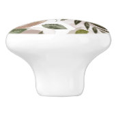 Elegant Botanische Safari Leaves Keramische Knop (Zijkant)