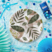 Elegant Botanische Safari Leaves Papieren Bordje (Feest)