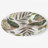 Elegant Botanische Safari Leaves Papieren Bordje (Gekanteld)