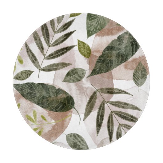 Elegant Botanische Safari Leaves Snijplank (Voorkant)