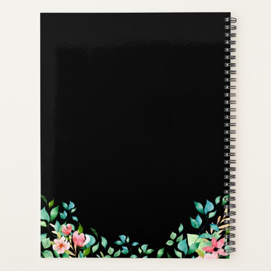 Elegant botanische sinaasappel planner (Achterkant)