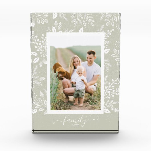 Elegant Botanische stoffen Fotoblokken (Voorkant)