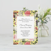 Elegant botanische tuin Gala Dinner Spring Yellow Kaart (Staand voorkant)