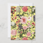 Elegant botanische tuin Gala Dinner Spring Yellow Kaart (Achterkant)