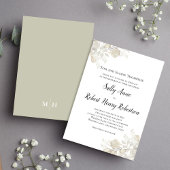 Elegant Botanische Tuin Sage Groen Script Kaart