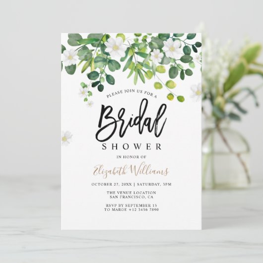 Elegant Botanische Tuin Spring Vrijgezellenfeest Kaart (Staand voorkant)