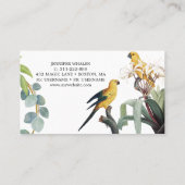 Elegant botanische vogels Aangepast Visitekaartje (Achterkant)