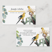 Elegant botanische vogels Aangepast Visitekaartje (Voorkant / Achterkant)