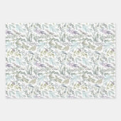 Elegant botanische Waterverf Inpakpapier Vel (Voorkant)