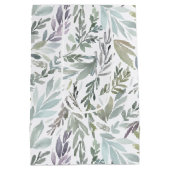 Elegant botanische Waterverf Medium Cadeauzakje (Achterkant)