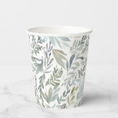 Elegant botanische Waterverf Papieren Bekers (Achterkant)