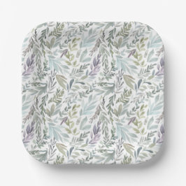 Elegant botanische Waterverf Papieren Bordje