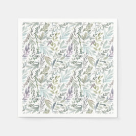 Elegant botanische Waterverf Servet