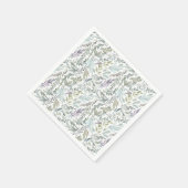 Elegant botanische Waterverf Servet (Hoek)