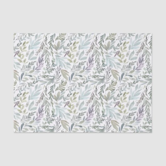 Elegant botanische Waterverf Tissuepapier (Voorkant)