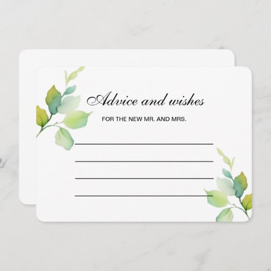 Elegant botanische waterverf vrijgezellenfeest adv informatiekaartje (Voorkant / Achterkant)